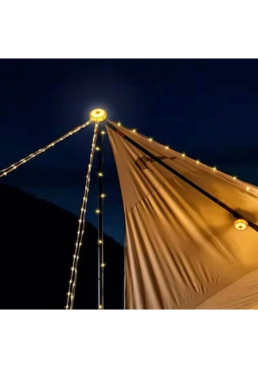 Powerdex 10mt Şarjlı Telli Peri Ledli 8 Animasyonlu Günışığı Ve Rgb Renk Makaralı Süsleme Ledi