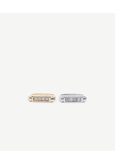 Yargıcı Cam Taş Detaylı 2'li Yüzük Seti 25kkbj8181x 320 Renkli