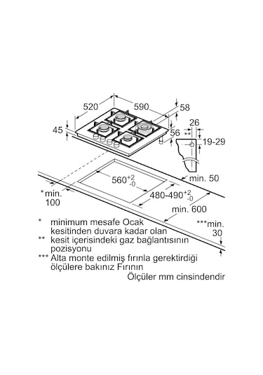 Siemens EP6A8HI40 Gazlı Sert Cam Ankastre Ocak Antrasit Gri