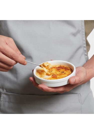 Ramekinler 4 Oz, Creme Brulee Ramekinler Fırına Uygun Seramik Sığ 6'lı Paket Beyaz