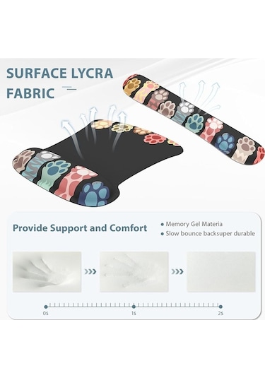 Ulzyvf Siyah Setleri Pad Mouse Klavye Destekli Desteği Bilek Arada 3'ü 1 Ac Siyah