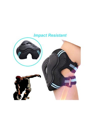 Geeksen Erkek Kadın Outdoor Spor Koruyucu Seti: 2 Dirsek 2 Diz 2 Bileklik - Ergonomik, Dayanıklı, Soluklu Kırmızı Nt-re-l Kırmızı