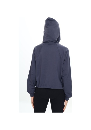 Toontoy Kız Çocuk Komple Kalp Baskılı Kapüşonlu Hırka Füme