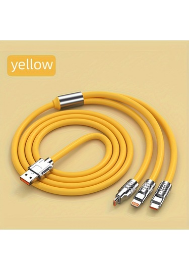 3'ü 1 Arada Renkli 15w Usb Type-c Şarj Kablosu Distribütör Garantili