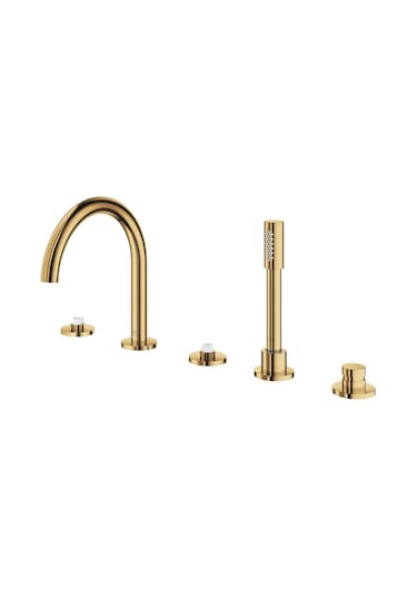 Grohe Atrio Private Collection 25224GL0 5 Delikli Küvet Bataryası Altın