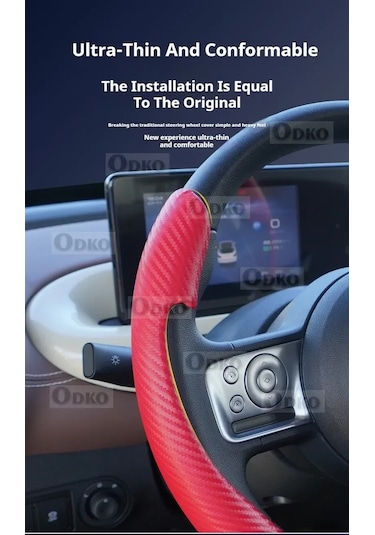 Karbon Fiber Süet Kaymaz Araba Direksiyon Kapağı Trumpchi Gs8 Ga4 Ga6 Için Black Siyah