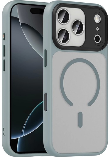 Lopard İphone Uyumlu 17 Pro Kılıf Mat Arka Yüzey Wireless Şarj Özellikli Flet Magsafe Kapak Telefon K