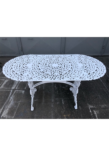 Aluminyumdokumcu Oval Kuğu Masa 135 Cm 65 Cm