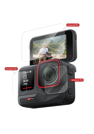 Ayex Insta360 Ace Pro Temperli Cam Koruyucu Set