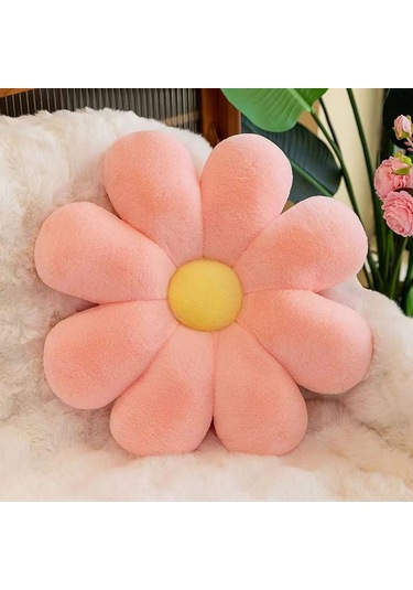 Singree 40x40 Cm Çiçek Desenli Dekoratif Yastık - Yumuşak Sentetik Kürk, Konforlu Ve Dayanıklı, Oturma/dekor Amaçlı
