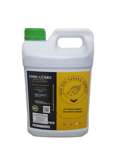 %100 Organik Hmk Sıvı Yarasa Gübresi 10 Litre (Konsantre)