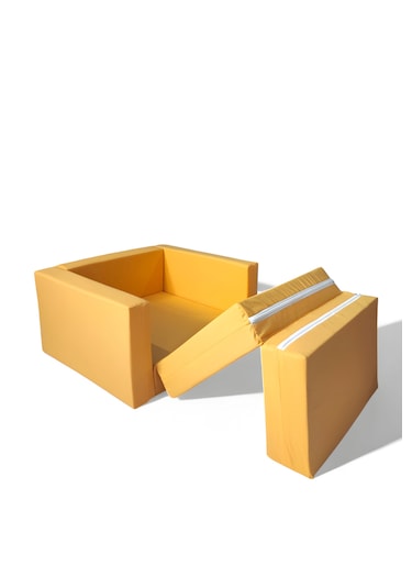 Katlanır Yer Yatağı - Çocuk Koltuğu - Bebek Yatağı 0-5 Yaş Sarı