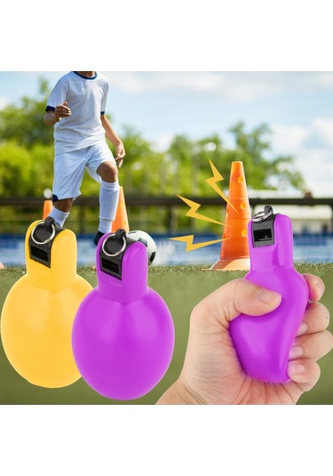 Homyl 2 Parça El Sıkma Düdük Antrenörler Sarı-ve-mor Sarı Ve Mor