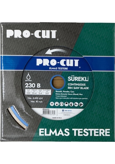 Pro-cut Pr16313 230b Elmas Seramik Kesme Daire Testere 230 Mm