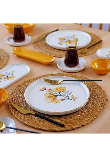 Glore Asya Lizy Hardal Kahvaltı Takımı 41 Parça Diğer