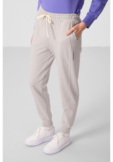 Açık Eflatun-taş Kapüşonlu Oversize Kadın Eşofman Takım - 95336 Açık Eflatun/taş