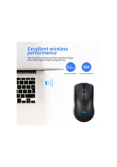 Vkemall Zelotes F-22 Kablosuz 6 Tuşlu Oyun Faresi - 3200 Dpı Ayarlanabilir, Ergonomik Tasarım 001