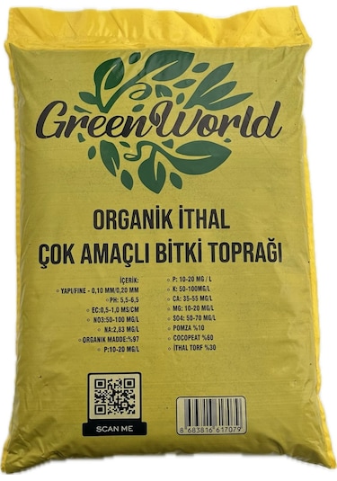 20 Litre İthal Çok Amaçlı Bitki Toprağı Torf Cocopeat Kokopit