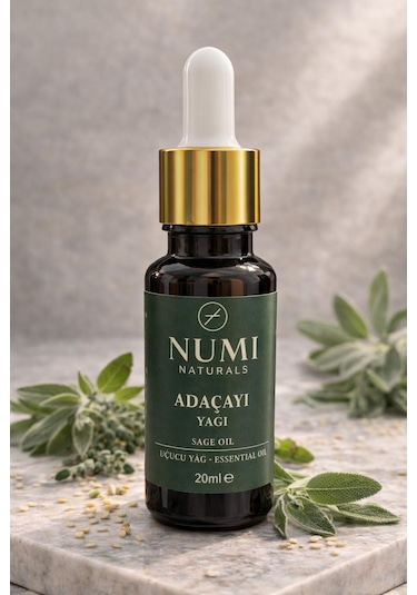 %100 Saf Adaçayı Yağı 20 Ml Uçucu Yağ Aromaterapi, Difüzör Ve Buhurdanlık İçin