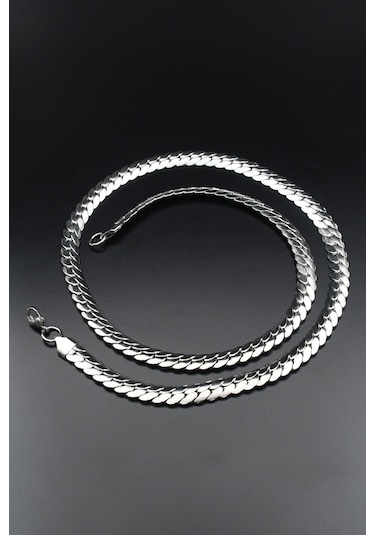 Snake Model Paslanmaz Çelik Zincir 7mm 902102 Gümüş
