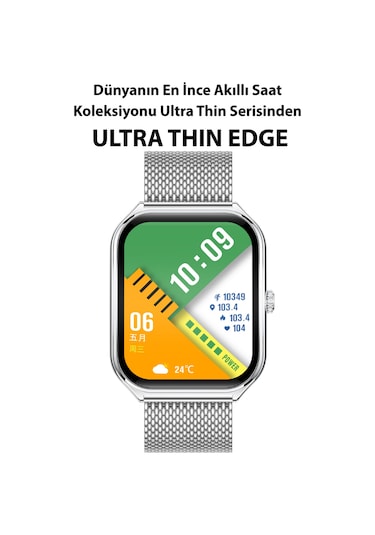 Logia Ultra Thin Edge 48 MM Metal Kordon Akıllı Saat (Distribütör Garantili)