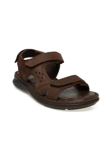 Forelli 40526 Bruce Kahverengi Nubuk Erkek Hakiki Deri Sandalet-kahverengi Kahverengi
