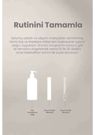 Cosmogenesis Labs Kaş Kirpik Güçlendirici Serum 3ml – Su Bazlı Besleyici Dolgunlaştırıcı Vegan (%1 Biotin- %1 Peptit)
