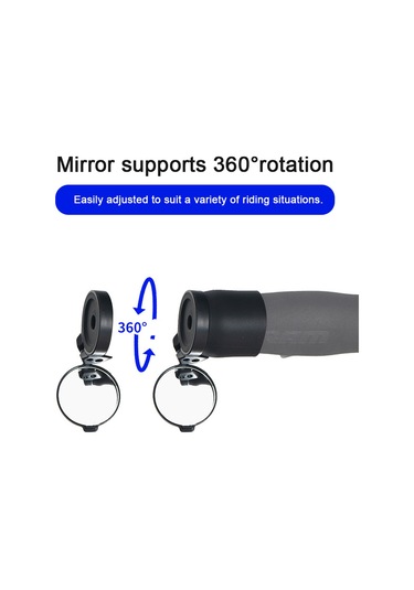 Bisiklet Gidon Ayna Arka Görüş Aynası Bisiklet Bar Ucu Aynası 360 Derece Dönebilir Güvenli Bisiklet Arka Görüş Aynası 28-32mm Çaplı Mtb Yol Dağ Bisikletleri İçin