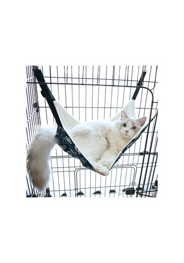 Suntek Kedi Hamak Yatak Salıncak Rahat Köpek Yazlık-lacivert-m