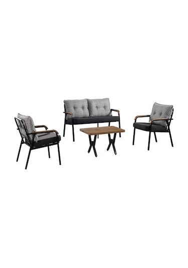 Tu Tienda Köyceğiz 2 1 1 Sehpa Bahçe Balkon Takımı, Kazayağı Kazayağı