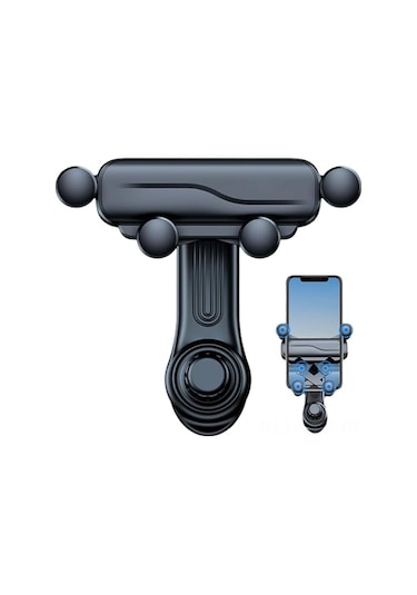Geeksen Siyah Evrensel Araç Havalandırma Telefon Tutucu: Döner Kütle İndüksiyonu, Genişletilebilir Kollü Ve Sabit Tutma Özelliği