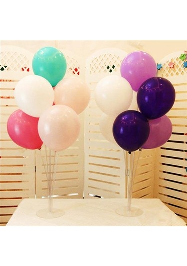 Ayaklı Balon Standı 7li Set Çok Renkli
