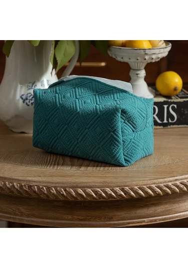 Mavi-iskandinav Taklit Kenevir Doku Kutusu Mendil Seti Bez Çizim Kağıt Torba Araba Ev Salonu Peçete Saklama Kutusu