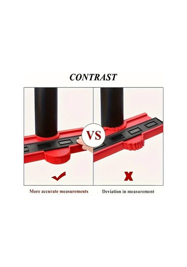 Fochsia Her Açıdan Şekil Ölçümü İçin Esnek Ve Yeniden Kullanılabilir Plastik Kontur Ölçer 1 Adet