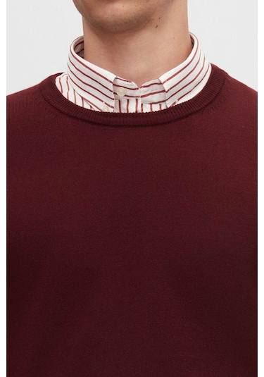 Regular Fit Bordo Tüylenme Yapmayan Bisiklet Yaka Triko Kazak Bordo Regular Fit Bordo Tüylenme Yapmayan Bisiklet Yaka Triko Kazak Bordo