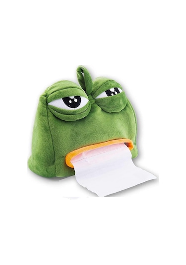 Üzgün Kurbağa Peluş Yaratıcı Karikatür Mendil Kutusu Tutucu Mendil Kutusu Tuvalet Kağıdı Tutucu Kağıt Rulosu Mendil Dağıtıcı Mendil Kutusu Mendil Dağıtıcı