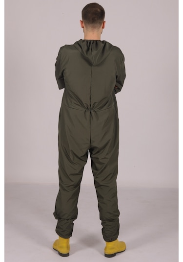 İşçi Tulumu  Yağmurluk Çiftçi Bahçıvan Kuaför Laboratuvar Sıvı Geçirmez Terletmez Kumaş Yeşil