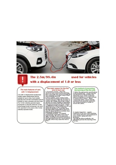 Xuweiwei Otomotiv Pil Kıskacı Kırmızı Siyah Acil Durum Pil Kablosu Ve Aksesuarları