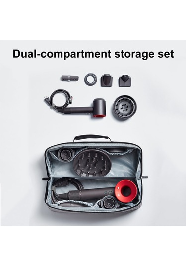 Baona Bn-ds010 İçin Büyük Kapasiteli Su Geçirmez Saç Kurutma Makinesi Saklama Çantası Gri