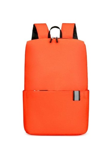Turuncu Pratik Seyahat Sırt Çantası Yansıtıcı Bant Çok Fonksiyonlu Tutma Kitabı Turuncu