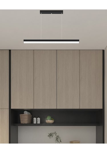Magro 80cm Siyah Kasa, Beyaz Işık Modern Sarkıt Led Avize Siyah