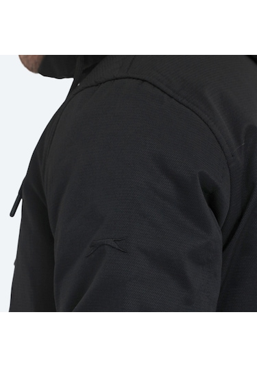 Slazenger HALDOR IN Erkek Kapüşonlu Şişme Siyah Mont & Kaban