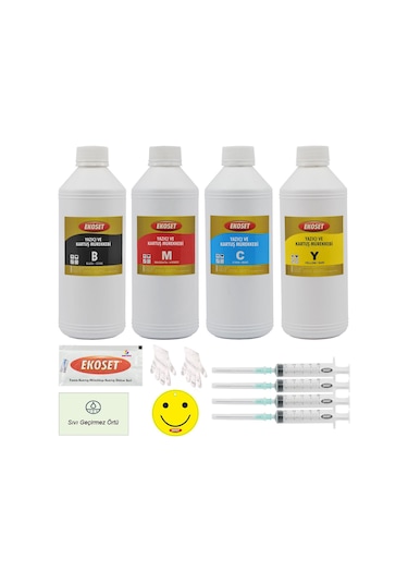 Ekoset Epson Uyumlu Mürekkep 4 Renk 4X1 L
