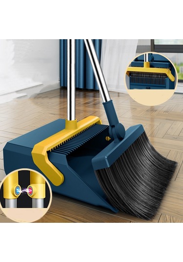 Sones Çift Taraflı Diş Kazıma Süpürge Ve Faraş Seti, Stil: Manyetik Mavi