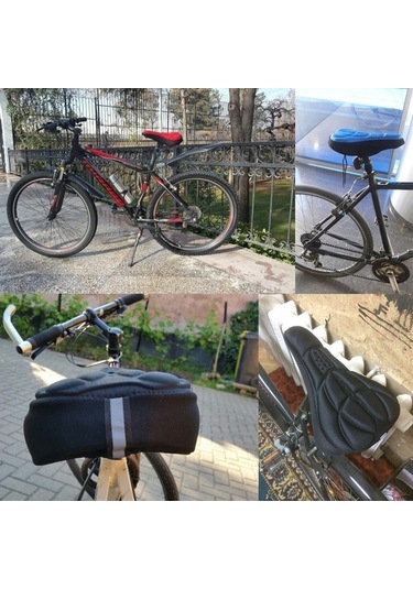 Fochsia Siyah Stil Bisiklet Selesi Yumuşak Silikon 3d Adam Kadın Eyer Sünger Bisiklet Parçaları Altın