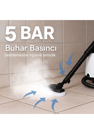Mieco Stella Deluxe 5 Bar/ 2100 W / 20 Parça Buharlı Temizleyici