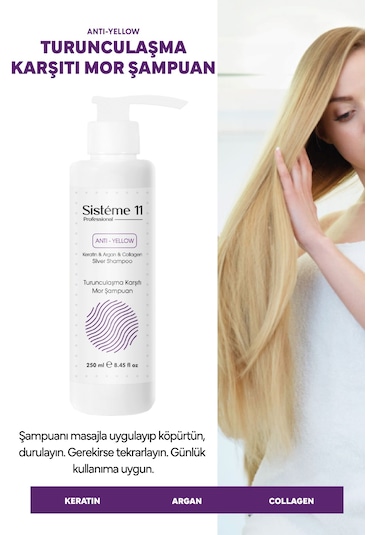 Sistéme 11 Turunculaşma Karşıtı Silver Mor Şampuan 250 Ml Boyalı