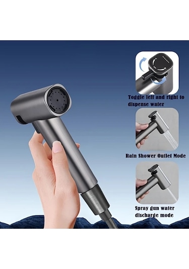 Fastbuy Challenger Altın Dayanıklı Tuvalet Sprey Tabancası 3m Hortumlu Bide Hijyen Aracı Altın