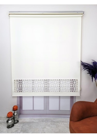Stor Perde Desenli Lazer Kesim Kalın Kumaşlı Ml105