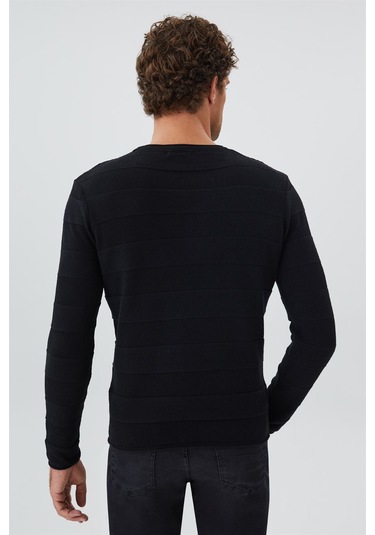 Lee Cooper Holden Erkek O Yaka Kazak Siyah-15458 Siyah